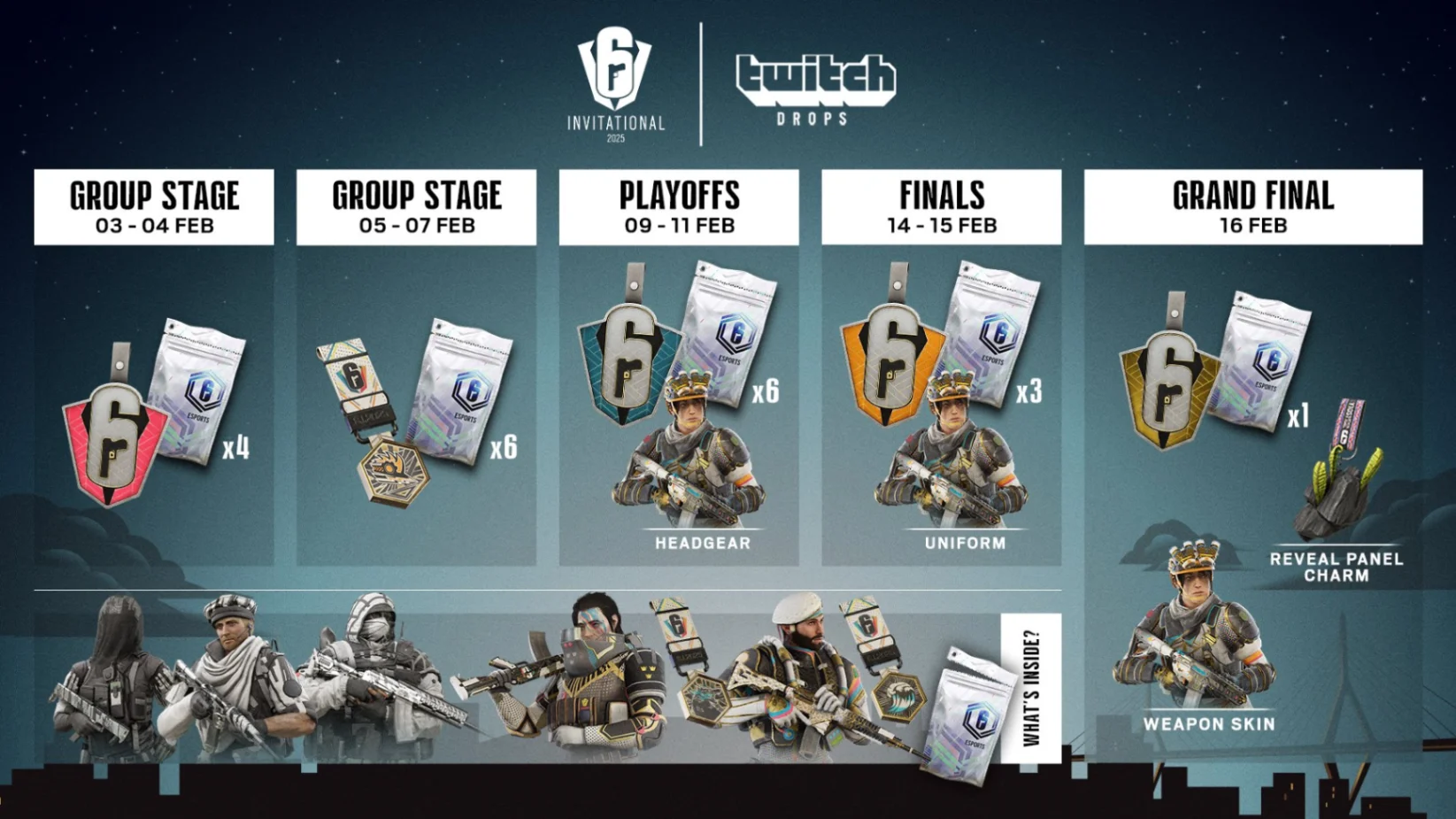 Six Invitational 2025 Twitch Drops Guide: All Rewards and How to Earn Them